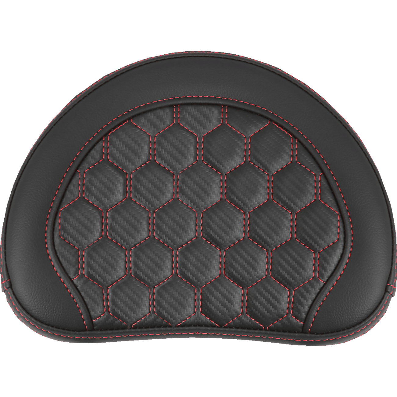 SADDLEMEN RoadSofa™ Sissy Bar Pad Honeycomb Red Stitching 051349RED