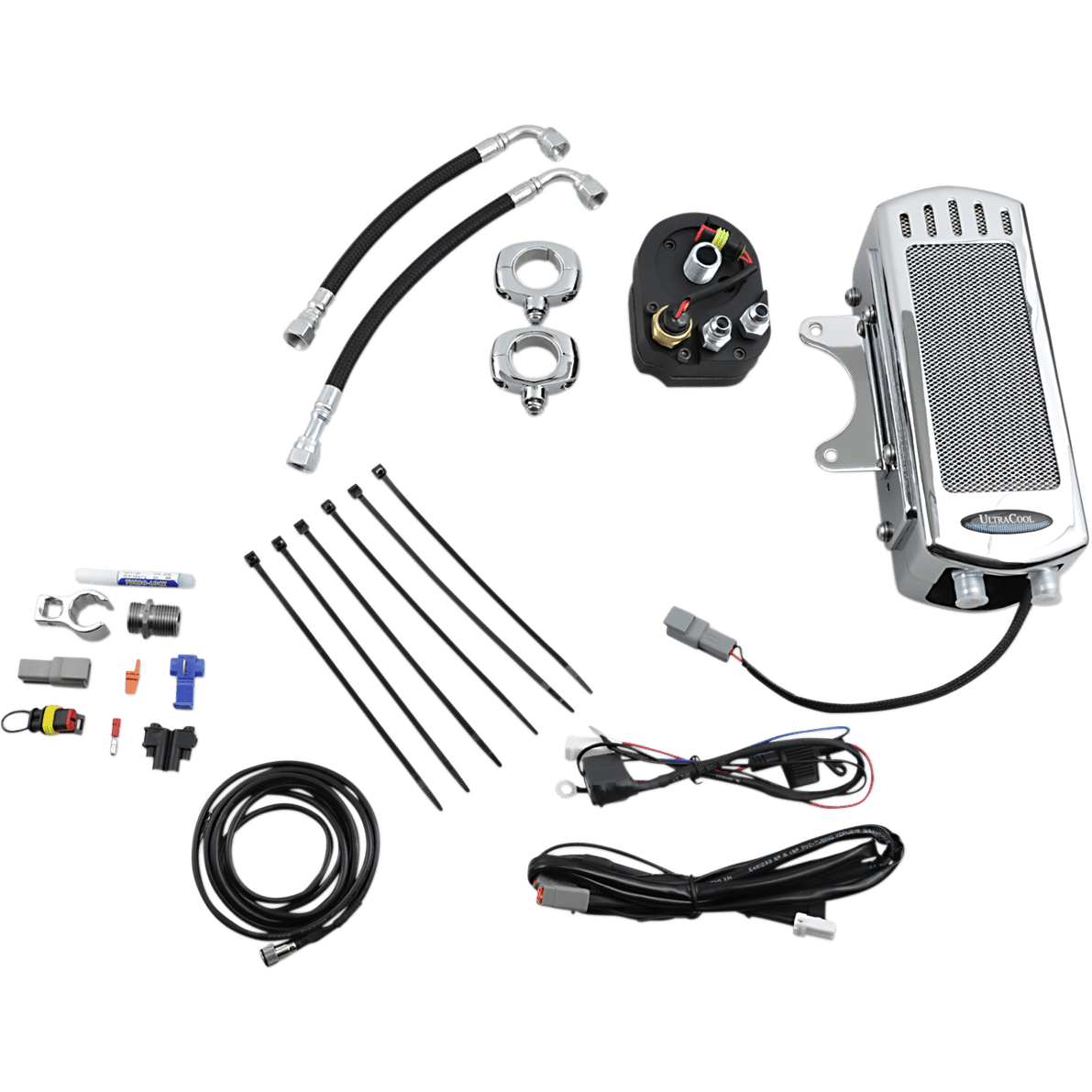 ULTRACOOL Oil Cooler Kit Side Mount Chrome Softail SMS1C