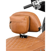 SHOW CHROME Saddle Backrest Brown Indian 30209