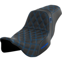 SADDLEMEN Pro Series SDC Performance Seat without Backrest Blue Stitch FLH/FLT '08-'23 SC80807BLU