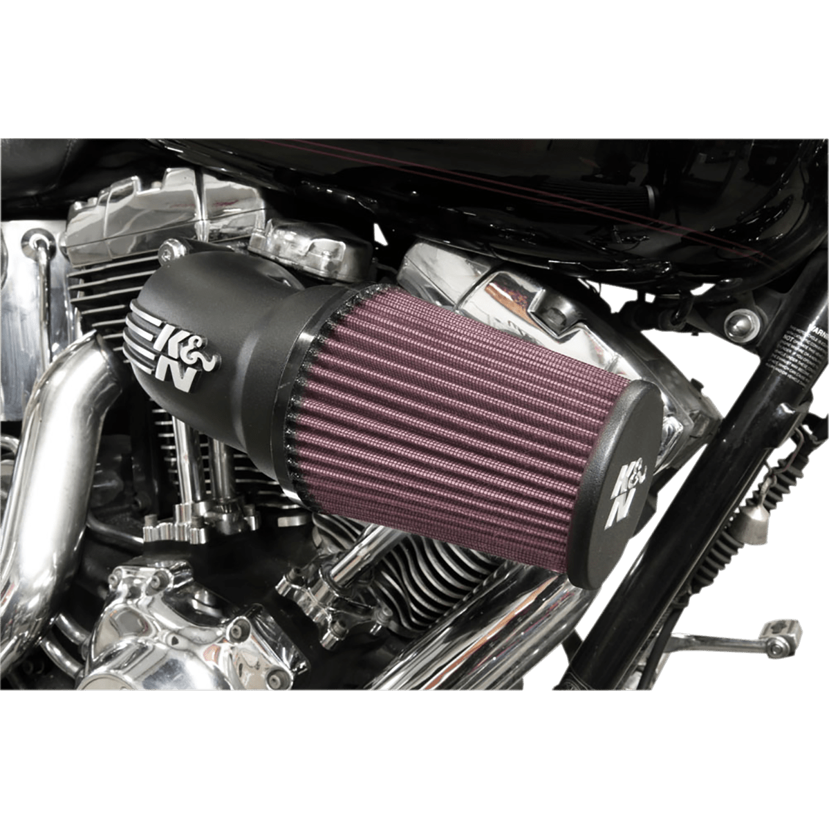 K & N Aircharger® Intake System with Cast Aluminum Intake Tube Satin Black 571137