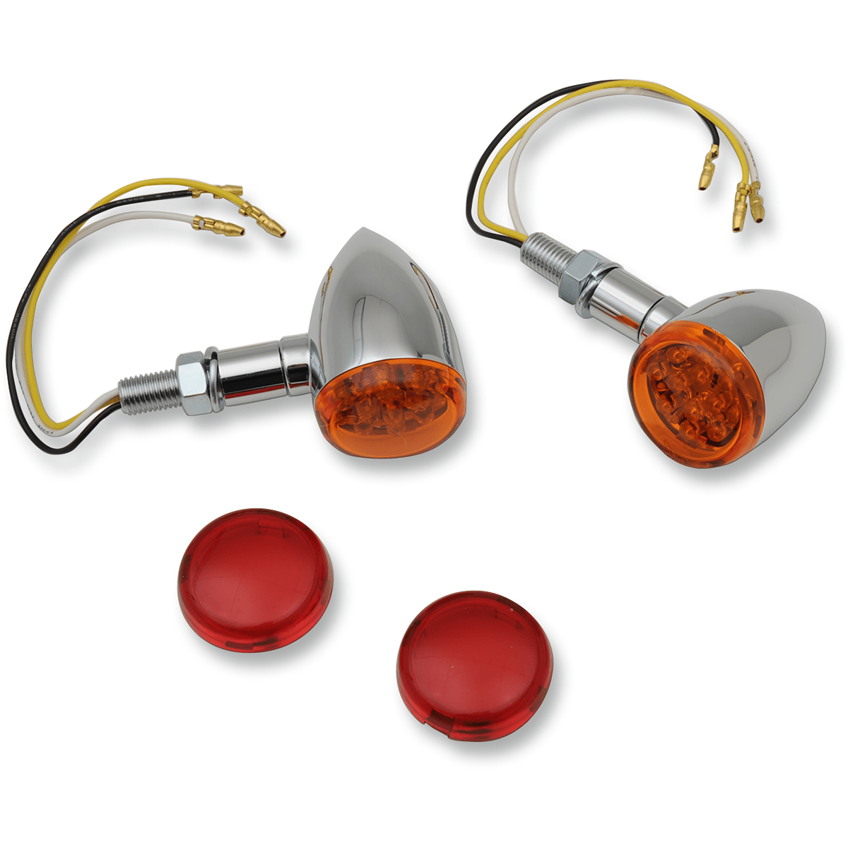 DRAG SPECIALTIES LED Marker Lights Chrome/Amber or Red