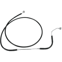 DRAG SPECIALTIES Brake Line Front Black +4" ABS