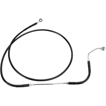 DRAG SPECIALTIES Brake Line Front Black +4" ABS