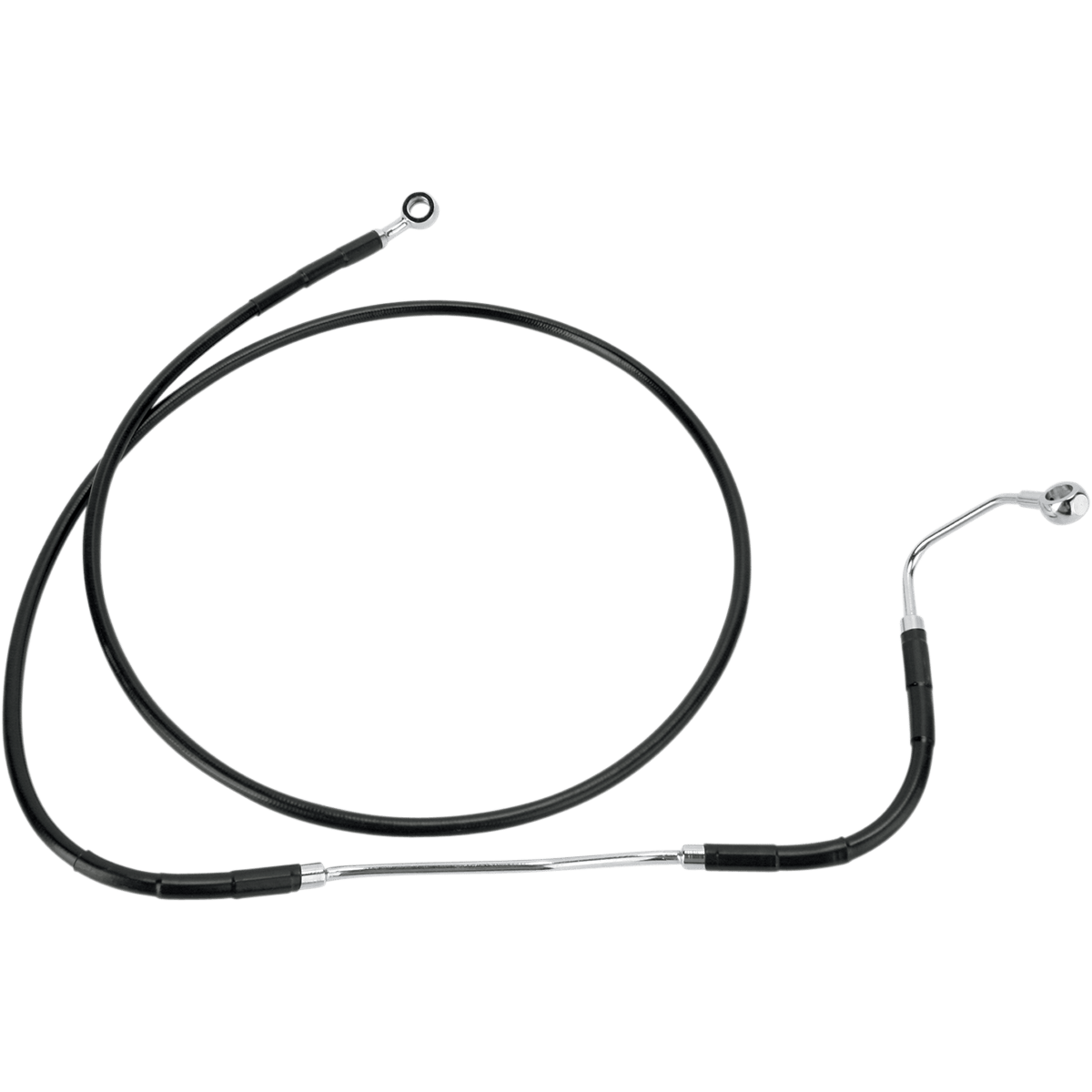 DRAG SPECIALTIES Brake Line Front Black +6" ABS