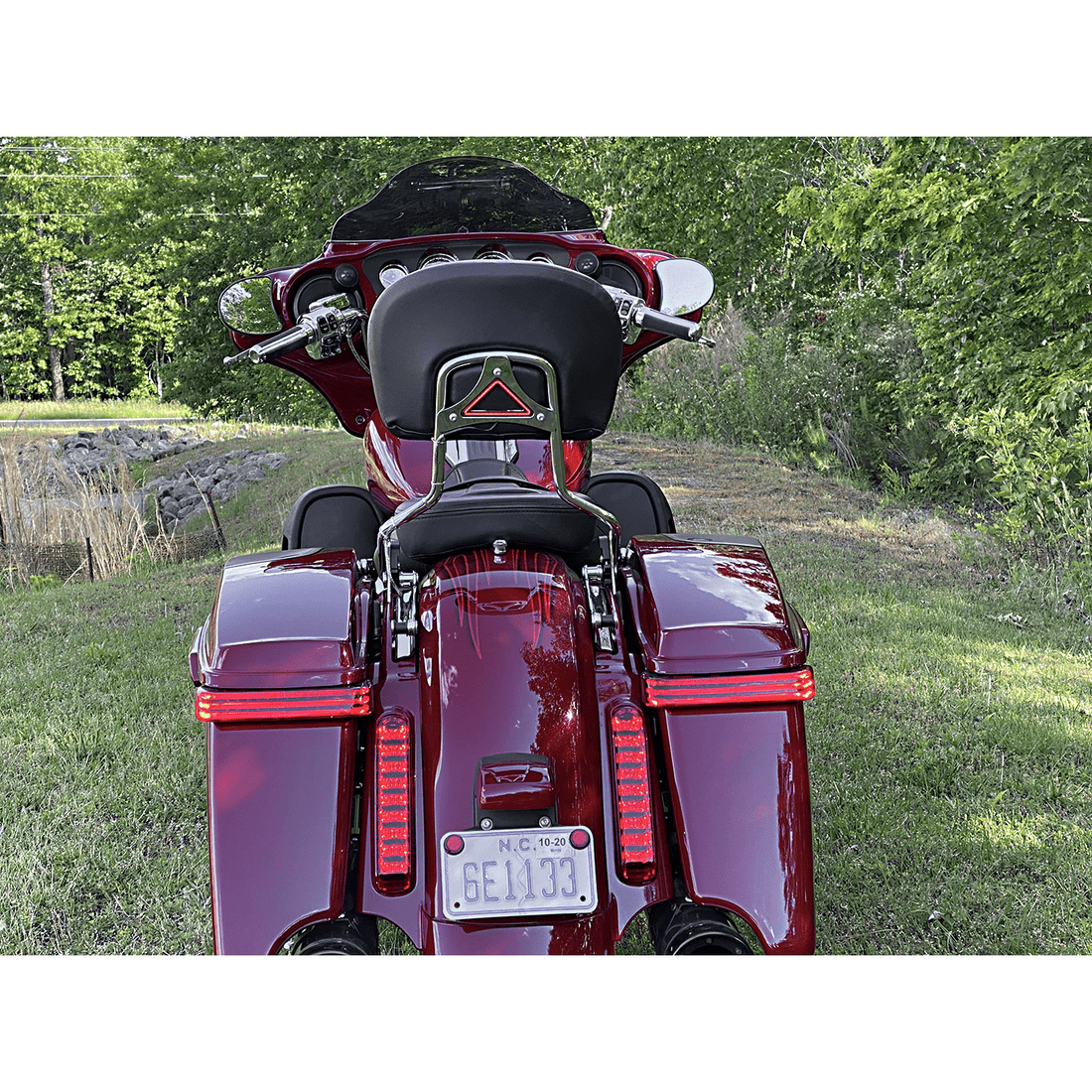 CUSTOM DYNAMICS LED Backrest Light Run/Brake Chrome CDBRBCMC