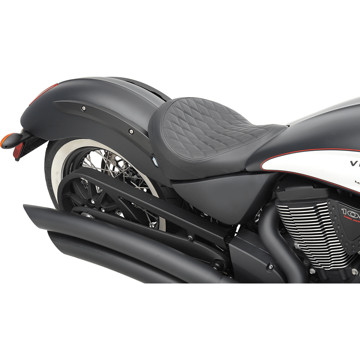 DRAG SPECIALTIES Low Solo Seat Diamond Stitch Black Victory '03-'17