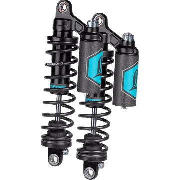 LEGEND SUSPENSION REVO ARC Piggyback Shocks Standard Black 13" '99-'17 Dyna 13101890