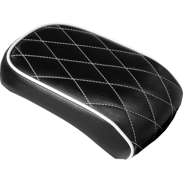 LE PERA Bare Bones Pillion Pad Diamond Black w/ White Stitch Softail '08-'17 LXE007PDMWTP