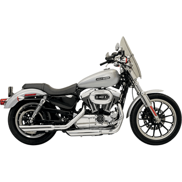 BASSANI XHAUST 3" Mufflers Chrome Slash-Down Sportster '04-'13 1X17B