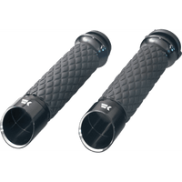 KHROME WERKS Grips Edge Custom Contour Diamond Black