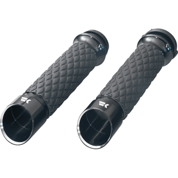 KHROME WERKS Grips Edge Custom Contour Diamond Black