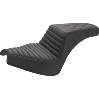 SADDLEMEN Step-Up Seat Front Tuck-n'-Roll/Rear Lattice Stitch Black Chief I2104176