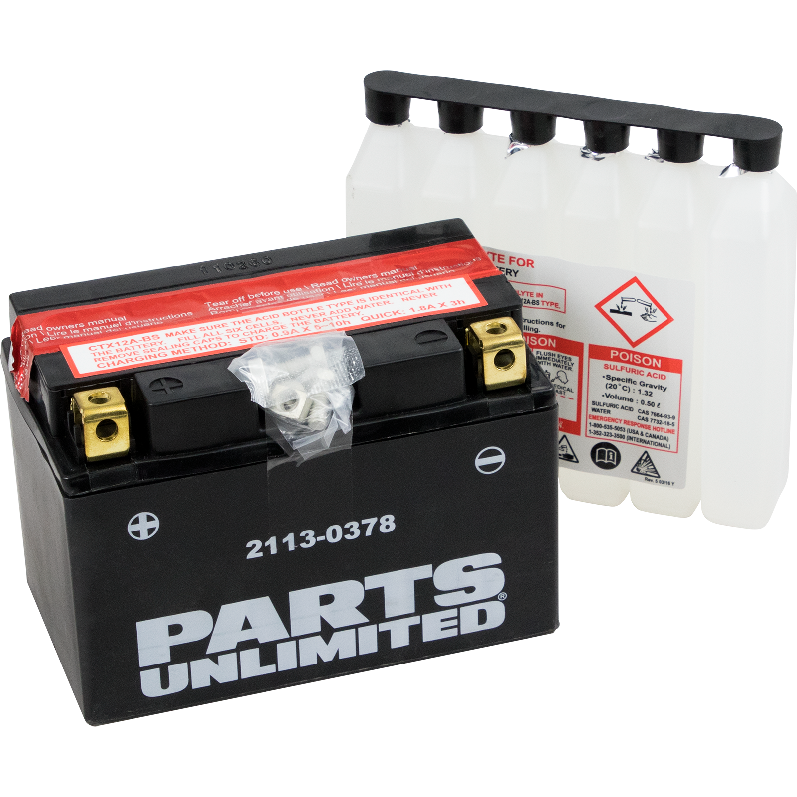 PARTS UNLIMITED AGM Battery YTX12A-BS