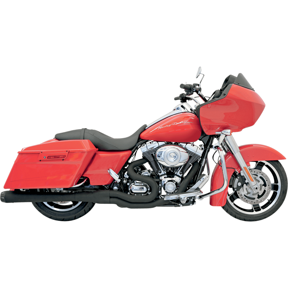 BASSANI XHAUST B4 2:1 Exhaust Black Megaphone FLH747B