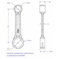 VINTCO Connecting Rod Kit KR2034