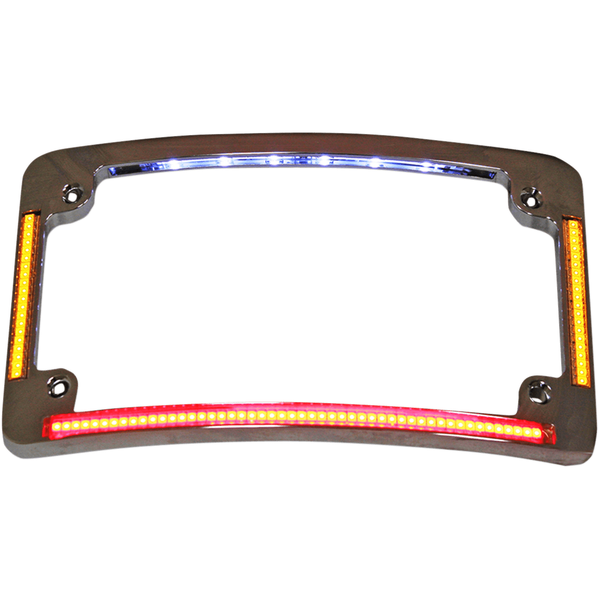 CUSTOM DYNAMICS License Plate Frame Radius Chrome TF05C