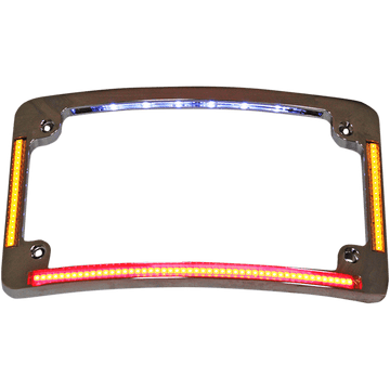 CUSTOM DYNAMICS License Plate Frame Radius Chrome TF05C