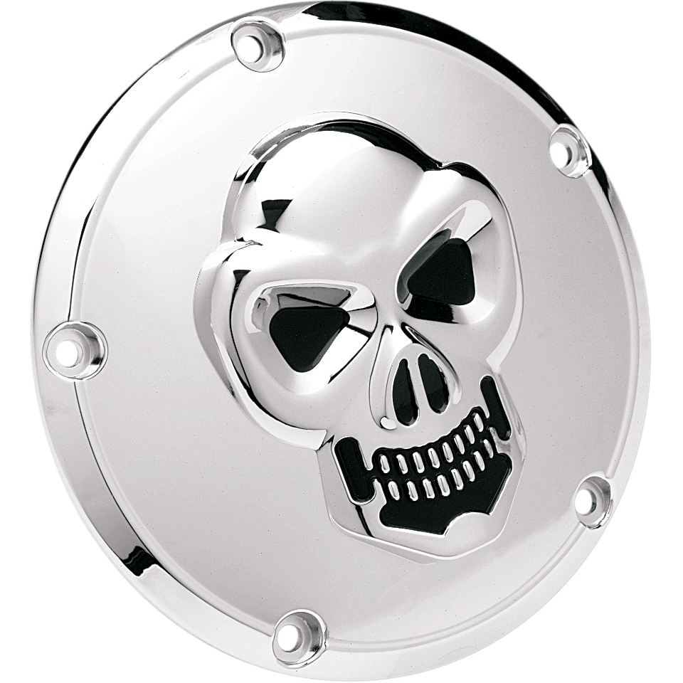 DRAG SPECIALTIES Skull Derby Cover Chrome 5 Hole