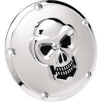 DRAG SPECIALTIES Skull Derby Cover Chrome 5 Hole