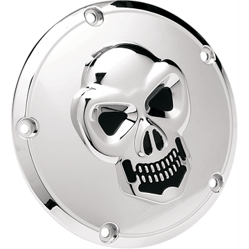 DRAG SPECIALTIES Skull Derby Cover Chrome 5 Hole