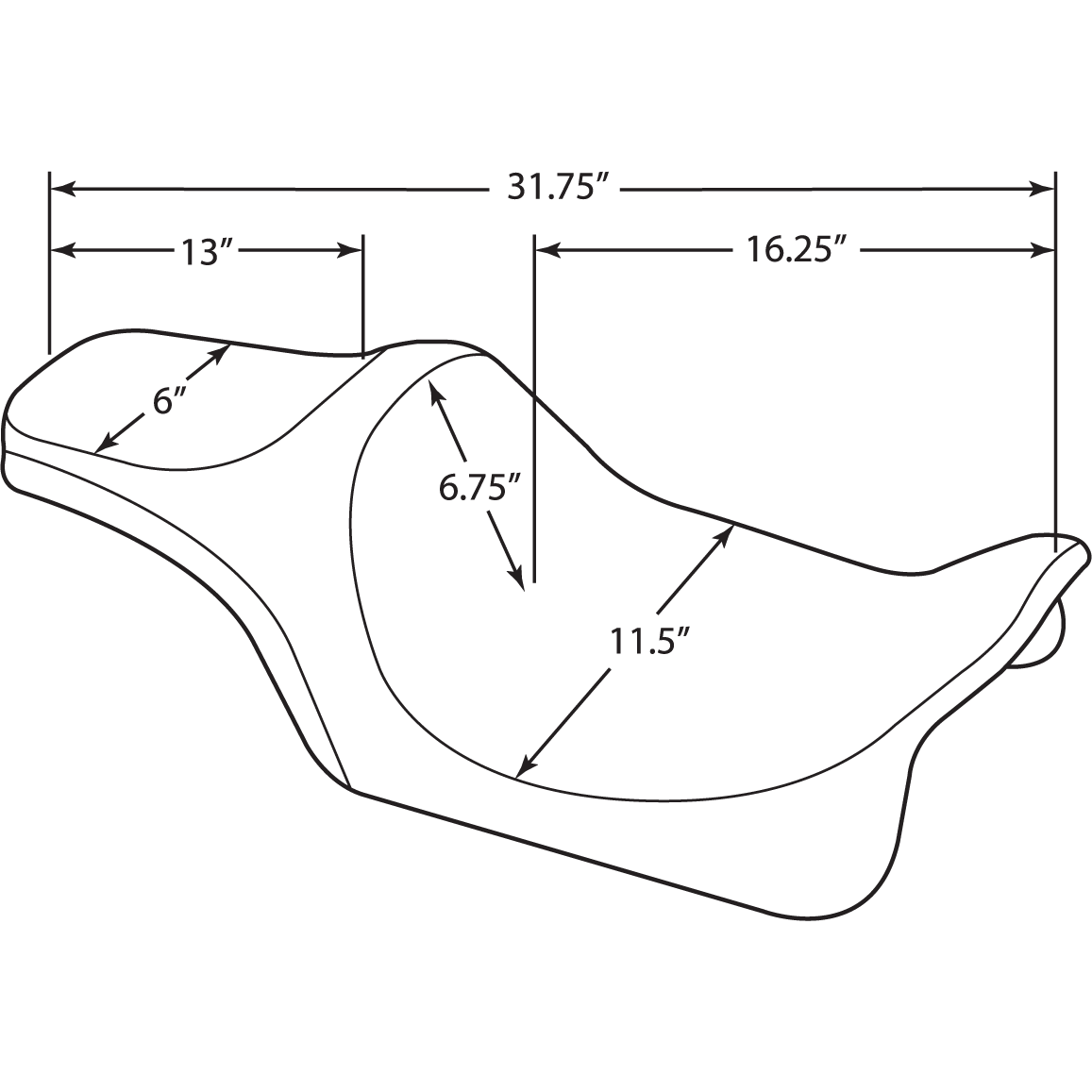 DRAG SPECIALTIES Predator III Seat Smooth FLHR/FLHX '99-'07