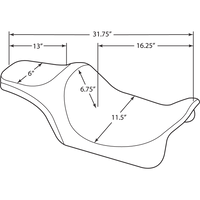 DRAG SPECIALTIES Predator III Seat Smooth FLHR/FLHX '99-'07