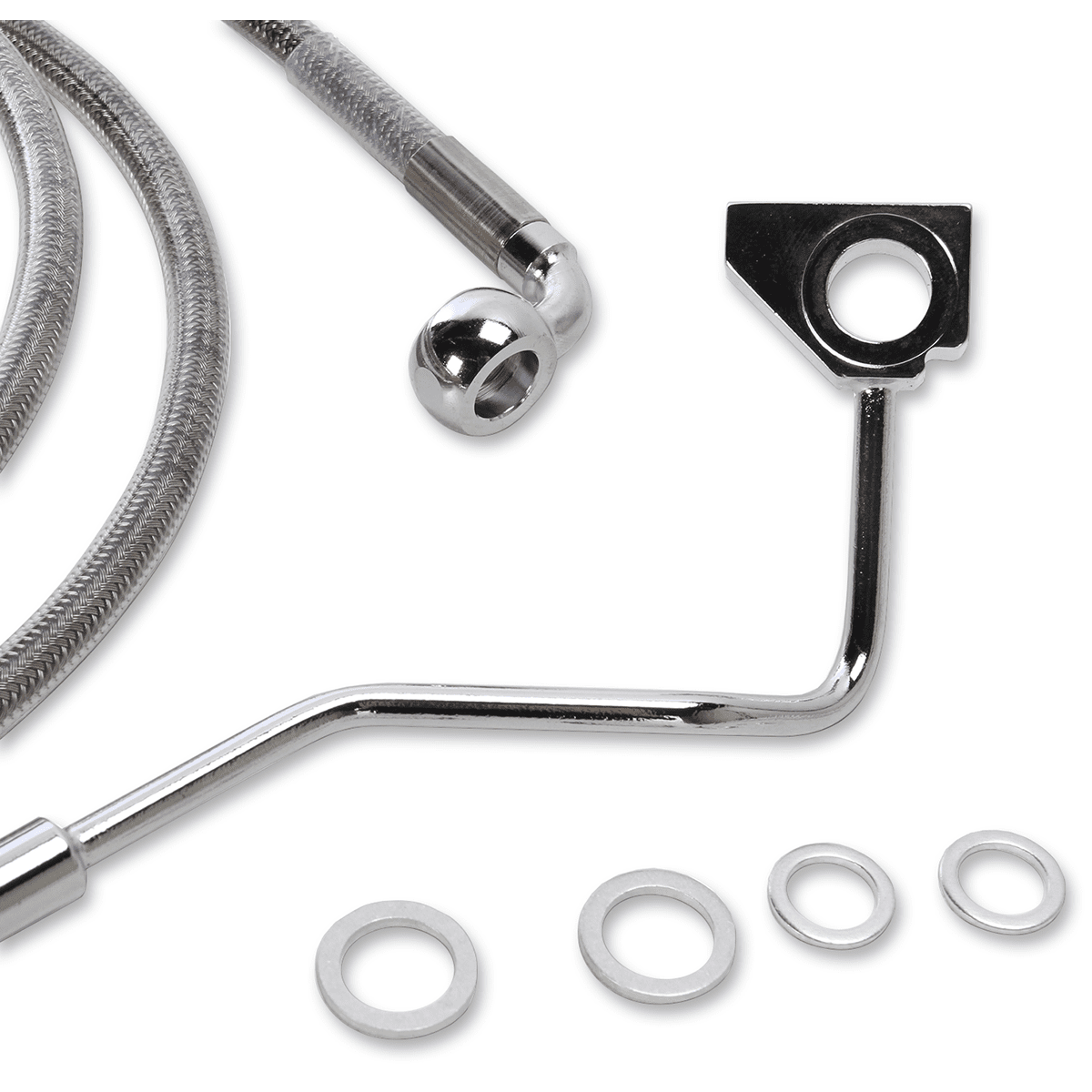 DRAG SPECIALTIES Brake Line Front +8" Stainless Steel