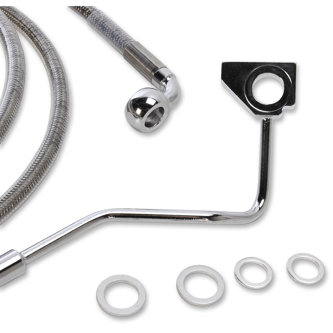 DRAG SPECIALTIES Brake Line Front +4" Stainless Steel