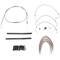 BURLY BRAND Handlebar Cable/Brake Line Kit Complete 13" Ape Hanger Handlebars Stainless Steel