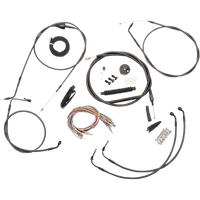 LA CHOPPERS Handlebar Cable/Brake Line Kit Complete 12" 14" Handlebars Midnight LA8005KT2A13M