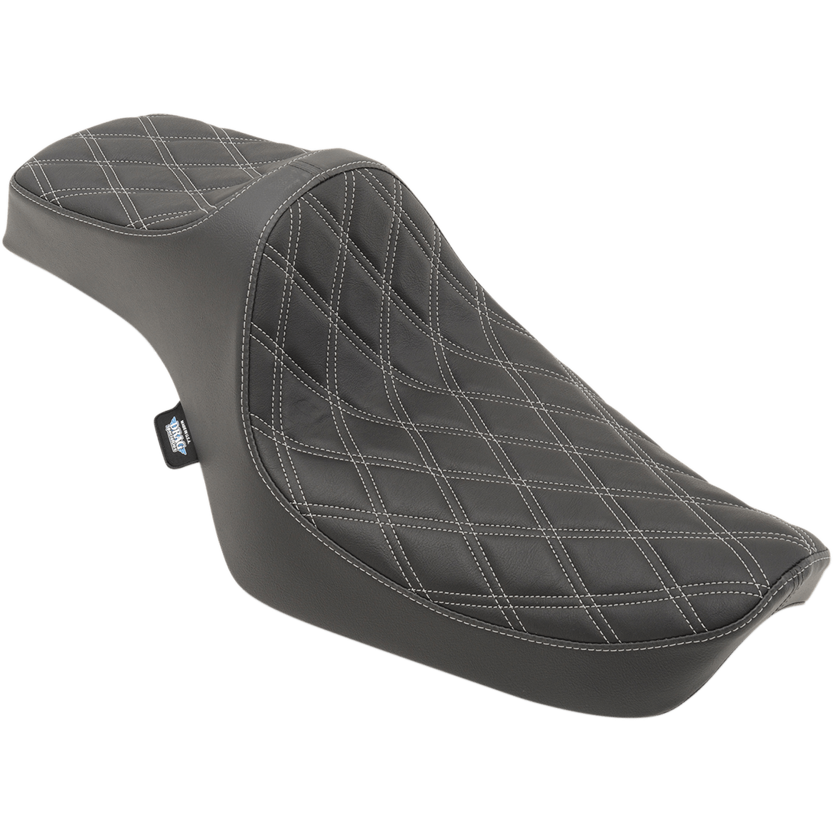 DRAG SPECIALTIES Predator III Seat Double Diamond Silver Stitching XL '82-'03