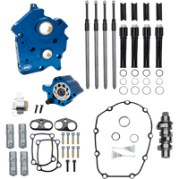 S&S CYCLE Cam Chest Kit with Plate Chain Drive Oil Cooled 475 Cam Black Pushrods M8 3101012B