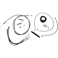 LA CHOPPERS Handlebar Cable/Brake Line Kit Complete 18" 20" Handlebars Stainless LA8152KT219