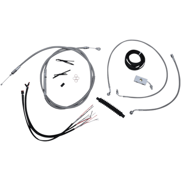 LA CHOPPERS Handlebar Cable/Brake Line Kit Complete 18" 20" Handlebars Stainless LA8152KT219