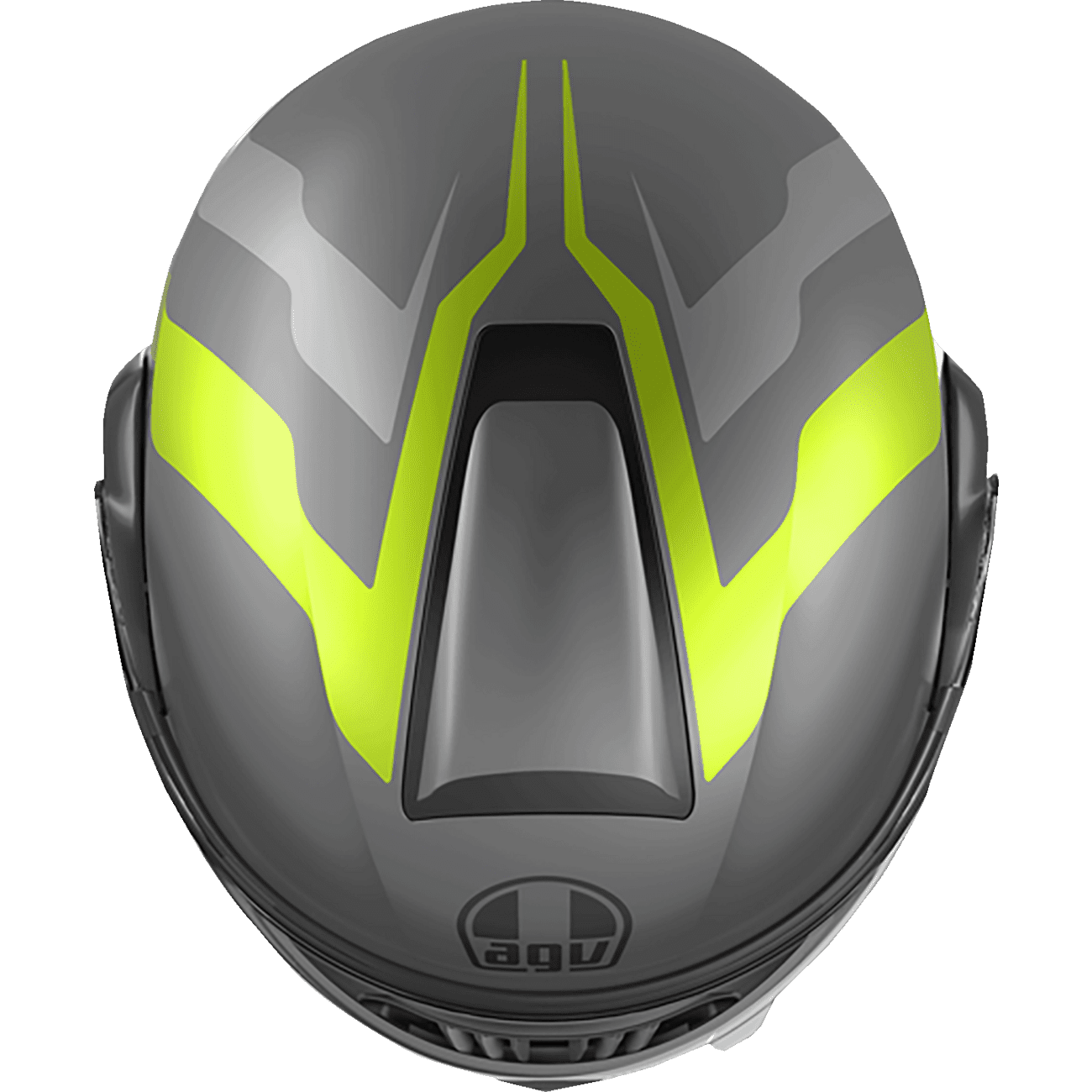 AGV Streetmodular Helmet Resia Matte Gray/Black/Yellow Fluo Small 2118296002007S