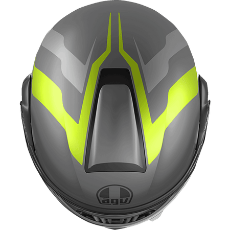 AGV Streetmodular Helmet Resia Matte Gray/Black/Yellow Fluo Medium 2118296002007M