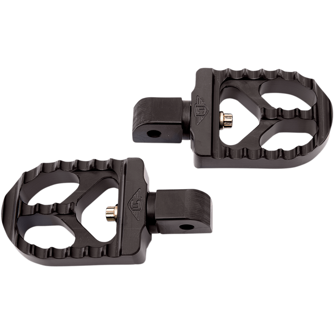 JOKER MACHINE Serrated Footpegs Black Short 08577B