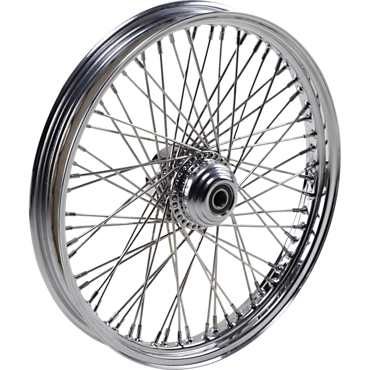 DRAG SPECIALTIES Wheel Assembly 60 Spoke Laced Front Single Disc/No ABS Chrome 21x2.15