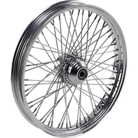 DRAG SPECIALTIES Wheel Assembly 60 Spoke Laced Front Single Disc/No ABS Chrome 21x2.15