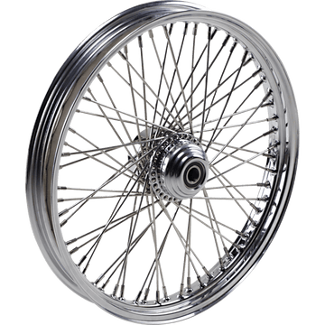 DRAG SPECIALTIES Wheel Assembly 60 Spoke Laced Front Single Disc/No ABS Chrome 21x2.15