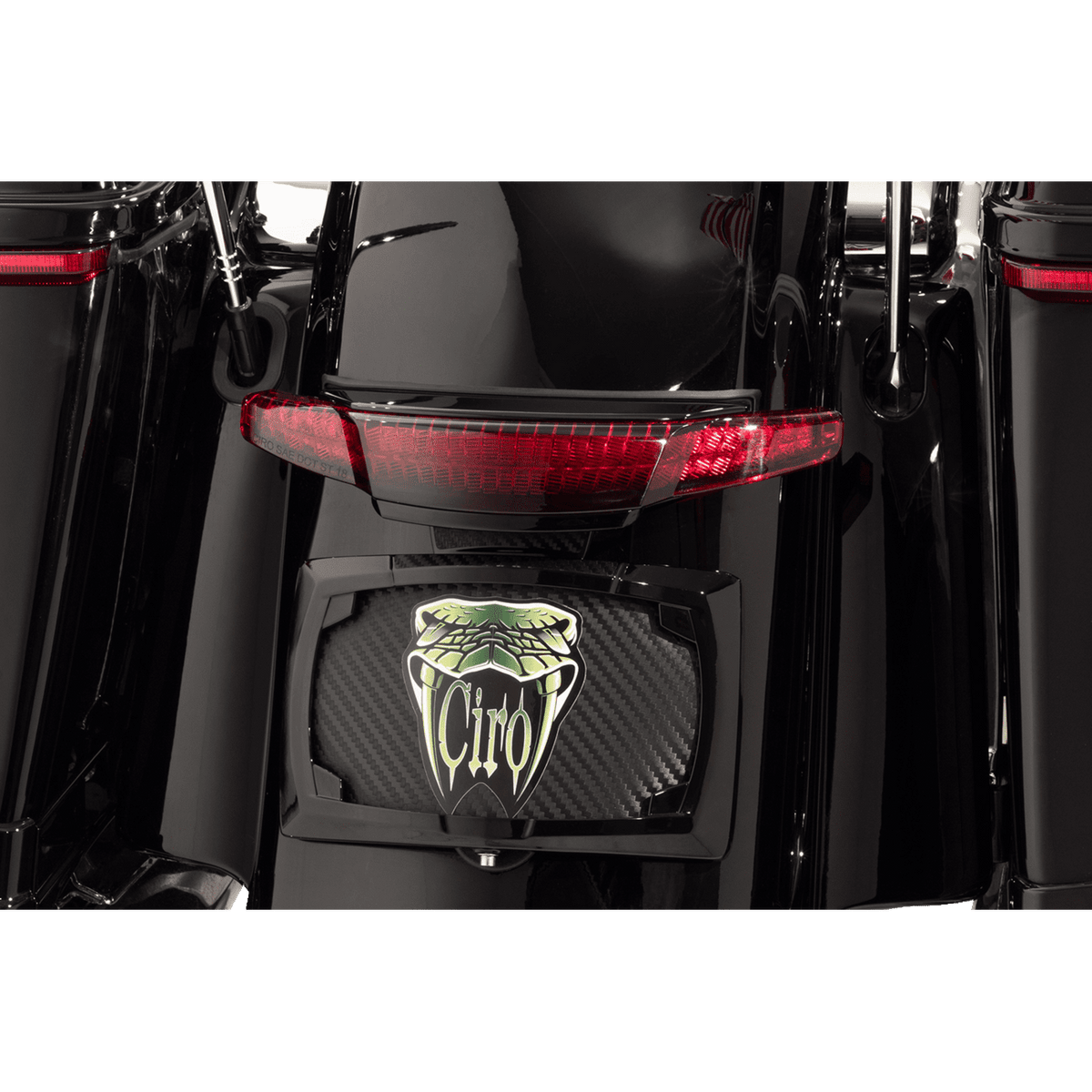 CIRO Taillight/Licesnse Plate Mount Black 40074