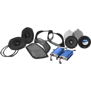 HOGTUNES Cut In Lid Kit with Speakers/Amplifier RETRO 4504 KIT