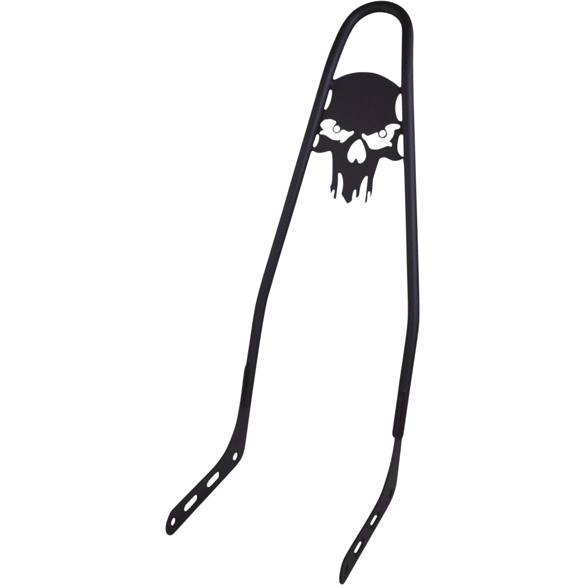 MOTHERWELL One-Piece Sissy Bar Matte Black Skull 156T18MBSK