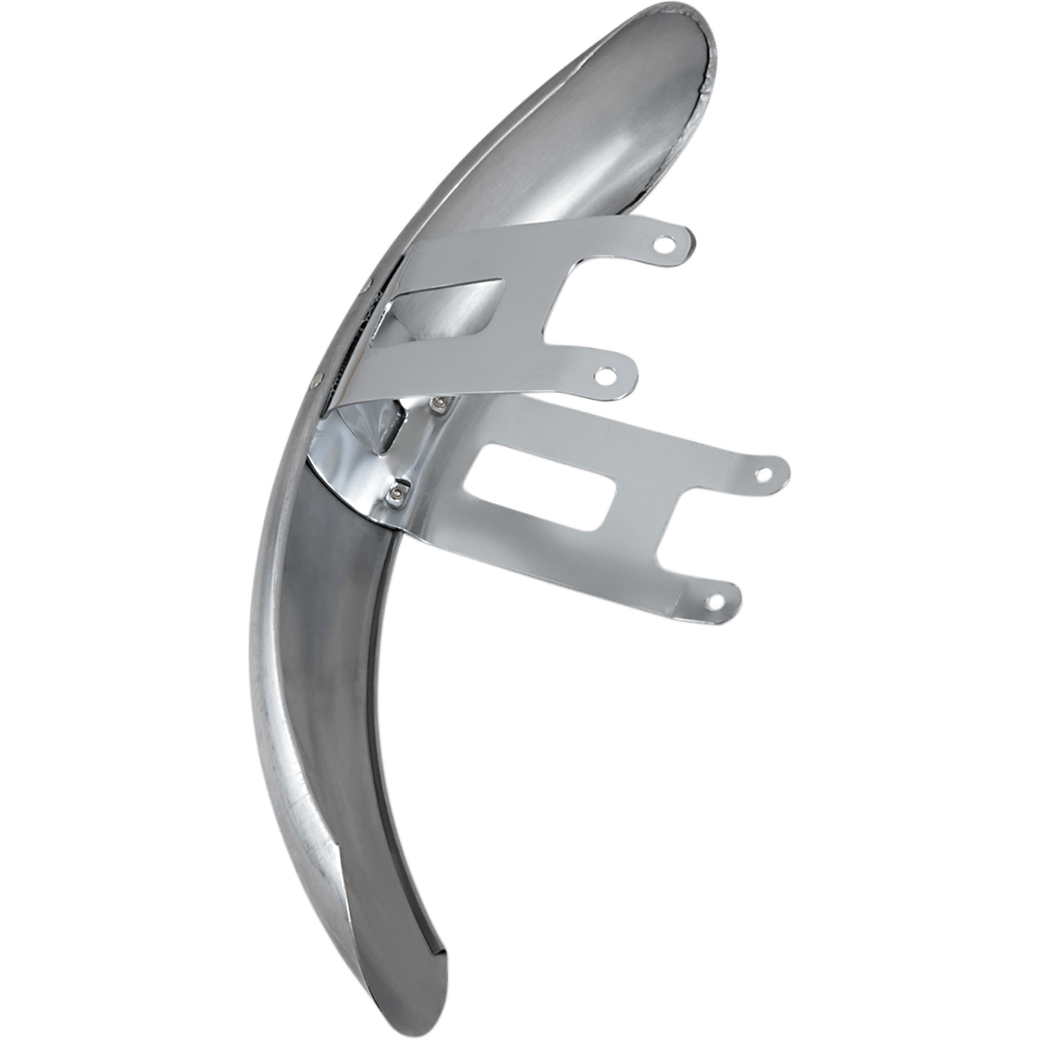 DRAG SPECIALTIES Wide Glide-Style Front Fender with Chrome Mounting Brackets For 19" or 21" Wheel