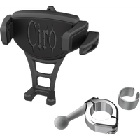 CIRO Phone Holder Constrictor Black Chrome 7/8" | 1" Handlebar Mount