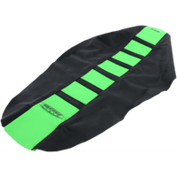 SDG 6-Ribbed Seat Cover Black Ribs/Green Top/Black Sides