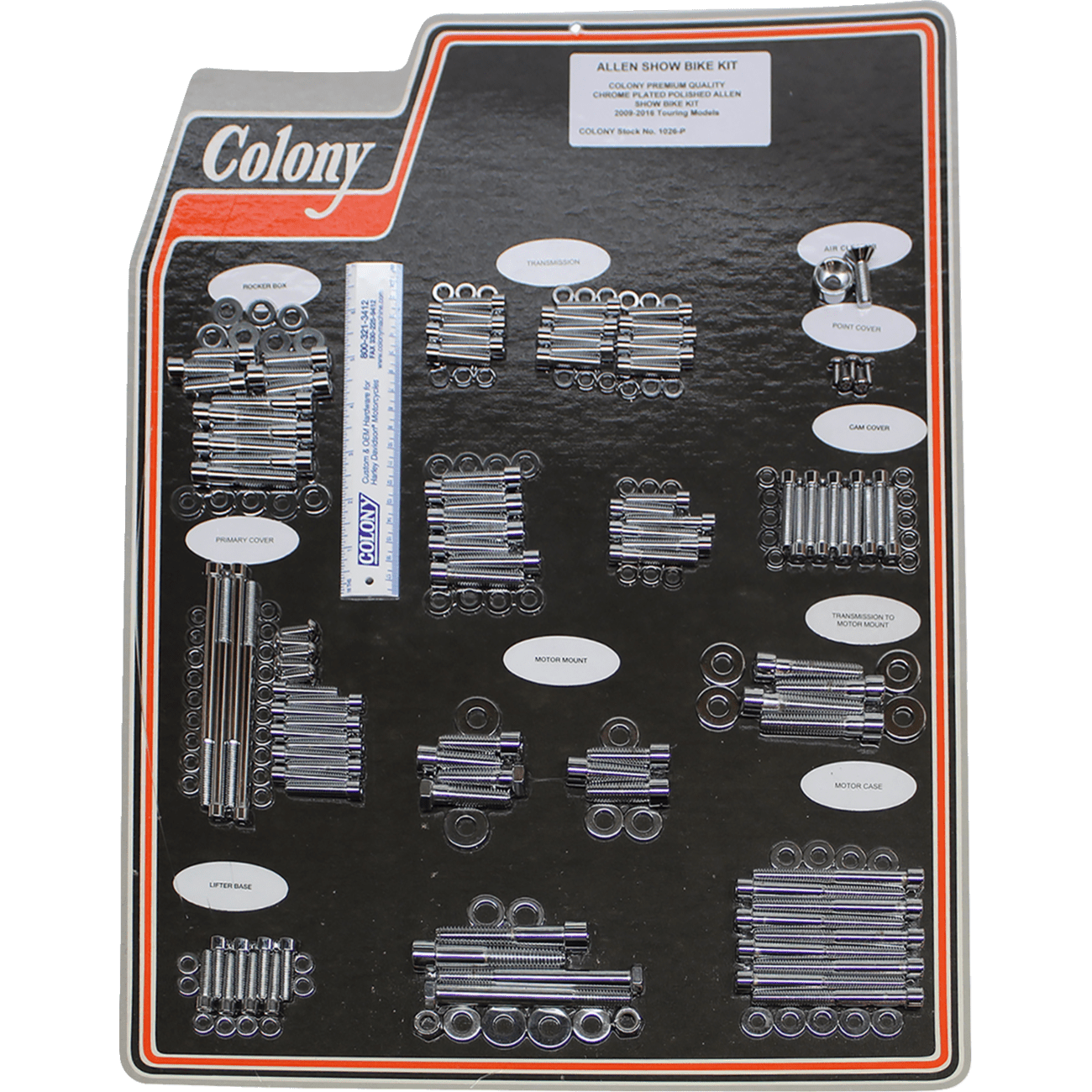 COLONY Bolt Kit Engine Chrome 1026P