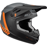 THOR Youth Sector Helmet Chev Charcoal/Orange Small