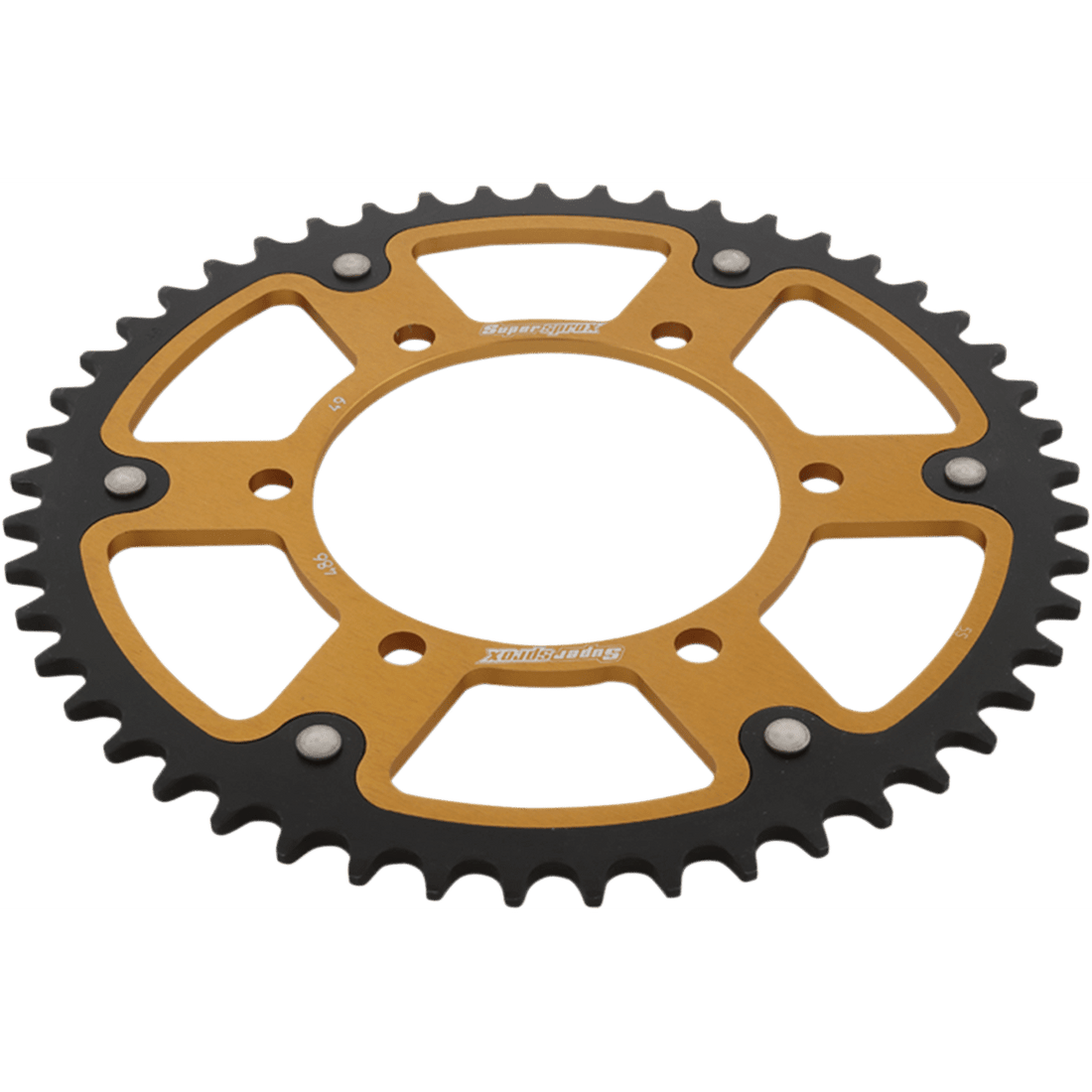 SUPERSPROX Stealth Rear Sprocket 49 Tooth Gold Kawasaki/Yamaha/Suzuki